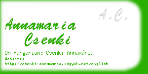 annamaria csenki business card